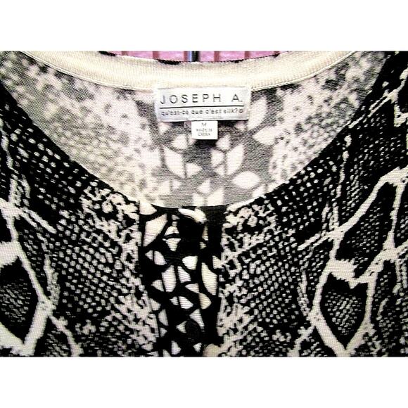 Joseph A. Sweater Cardigan Women's S Silk? Animal Print Button Front Y2K 90s - Picture 5 of 5